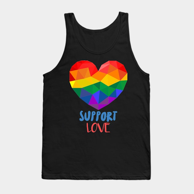 Lgbt Heart Tank Top by peaceupclothes